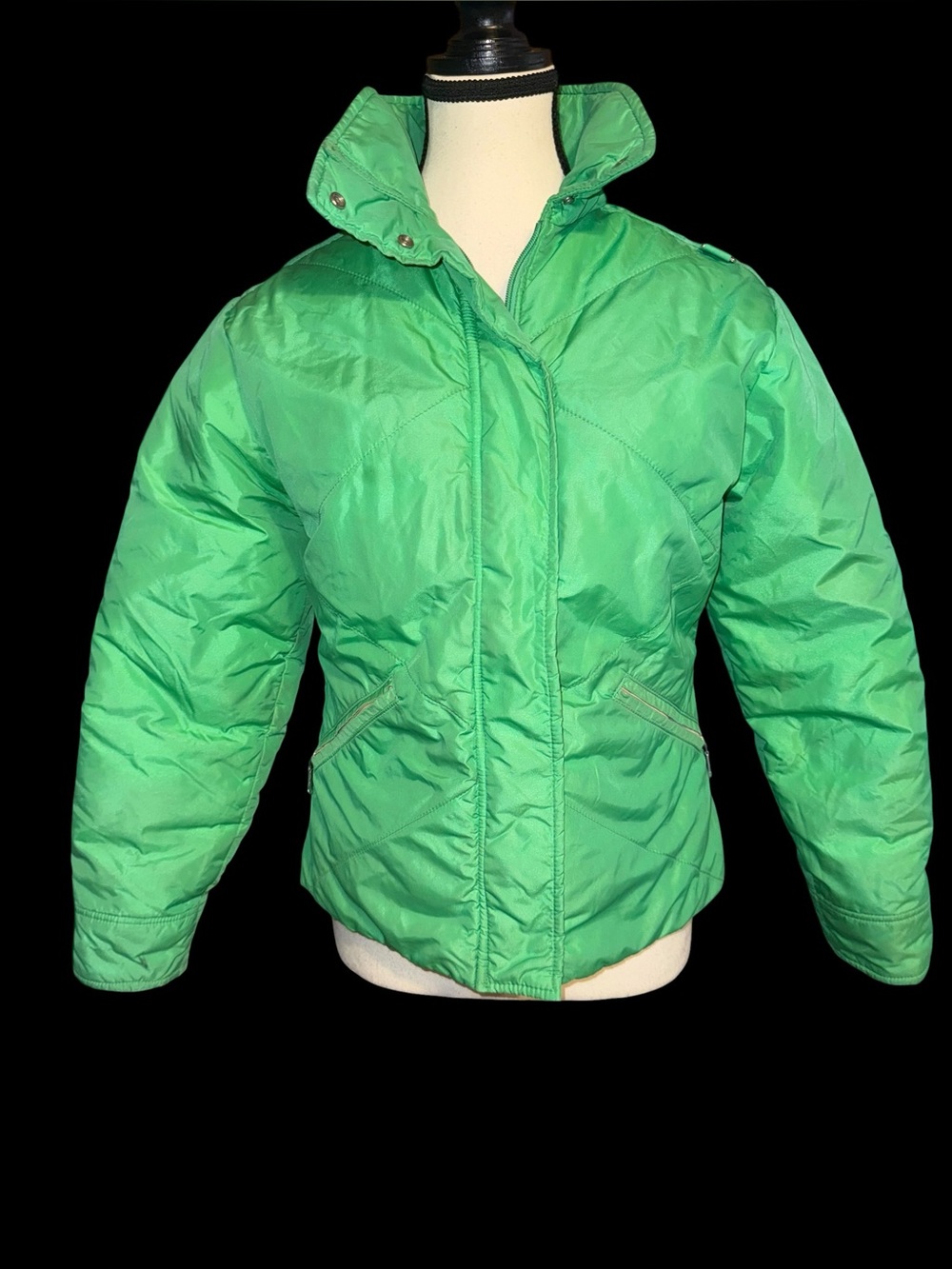Vintage Alpine Designs Boulder CO Down Puffer Jacket Green USA Ski Gorpcore